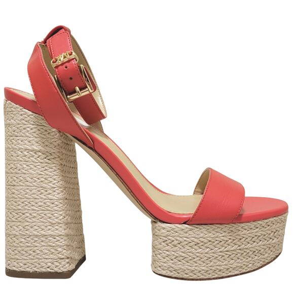 MICHAEL Michael Kors Ashton Platform Espadrille Strappy Sandals Size US 9.5M Red - Picture 3 of 7